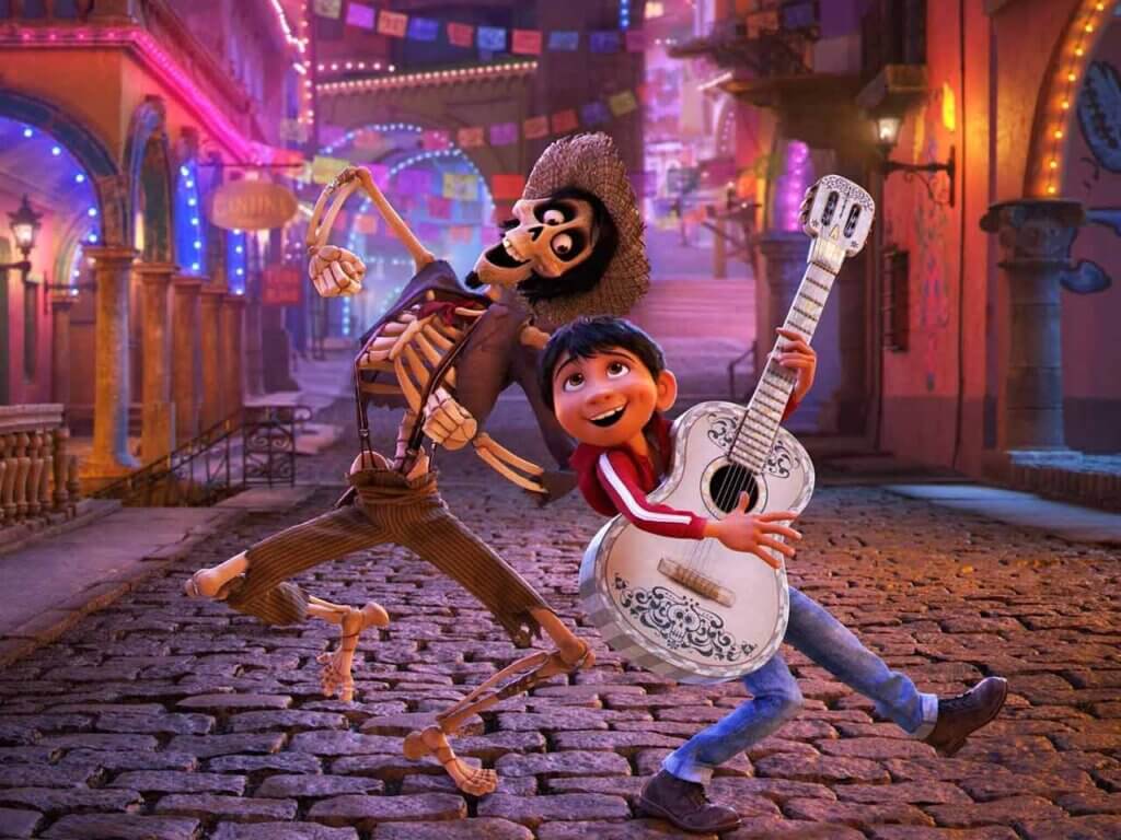 Héctor och Miguel i filmen Coco.