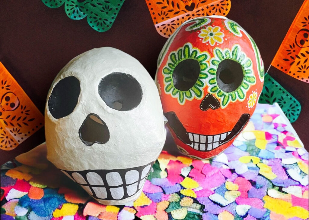 Mexikanska målade dödskallemasker